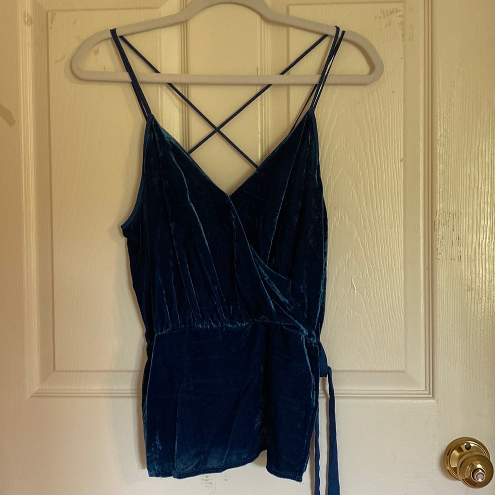 Velvet Wrap Top